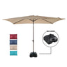 JOIVI 2 PCS Outdoor Patio Ottoman with Thick Cushions,Brown - JOIVI