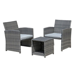 JOIVI 2 PCS Outdoor Patio Ottoman with Thick Cushions,Brown - JOIVI