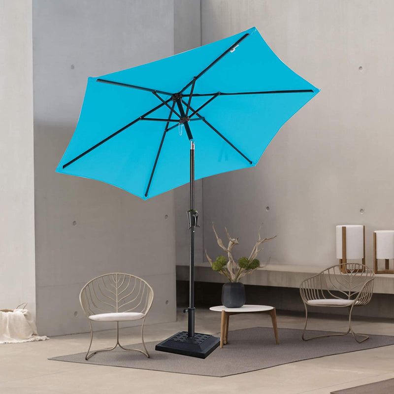 26.5lb Heavy Duty Umbrella Base, 17.3’’ Square Patio Market Umbrella Stand Weight, Black