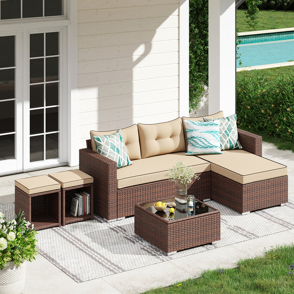 Patio corner sofa discount set