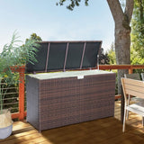  Outdoor Storage Deck Box 120 Gal Brown