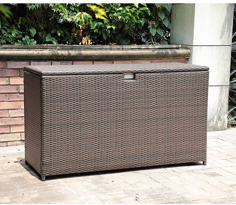  Outdoor Storage Deck Box 120 Gal Brown