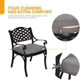 JOIVI 2 PCS Outdoor Patio Ottoman with Thick Cushions,Brown - JOIVI