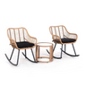 3 Piece Outdoor Furniture Rocking Bistro Set