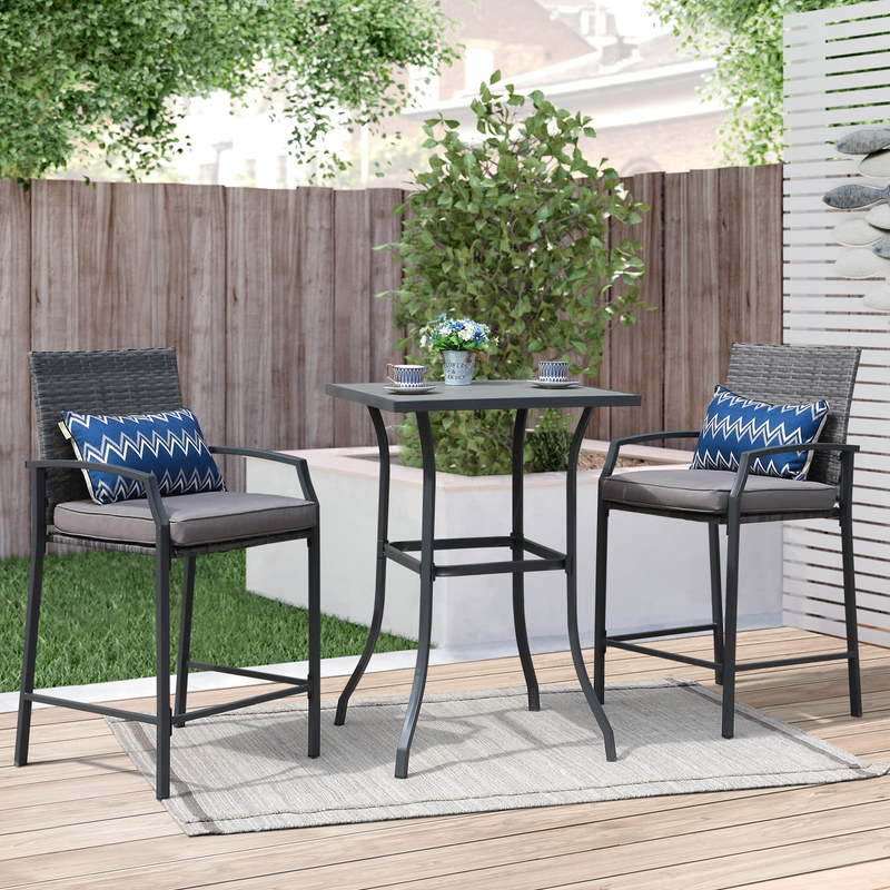 Outdoor bar discount stools with cushions